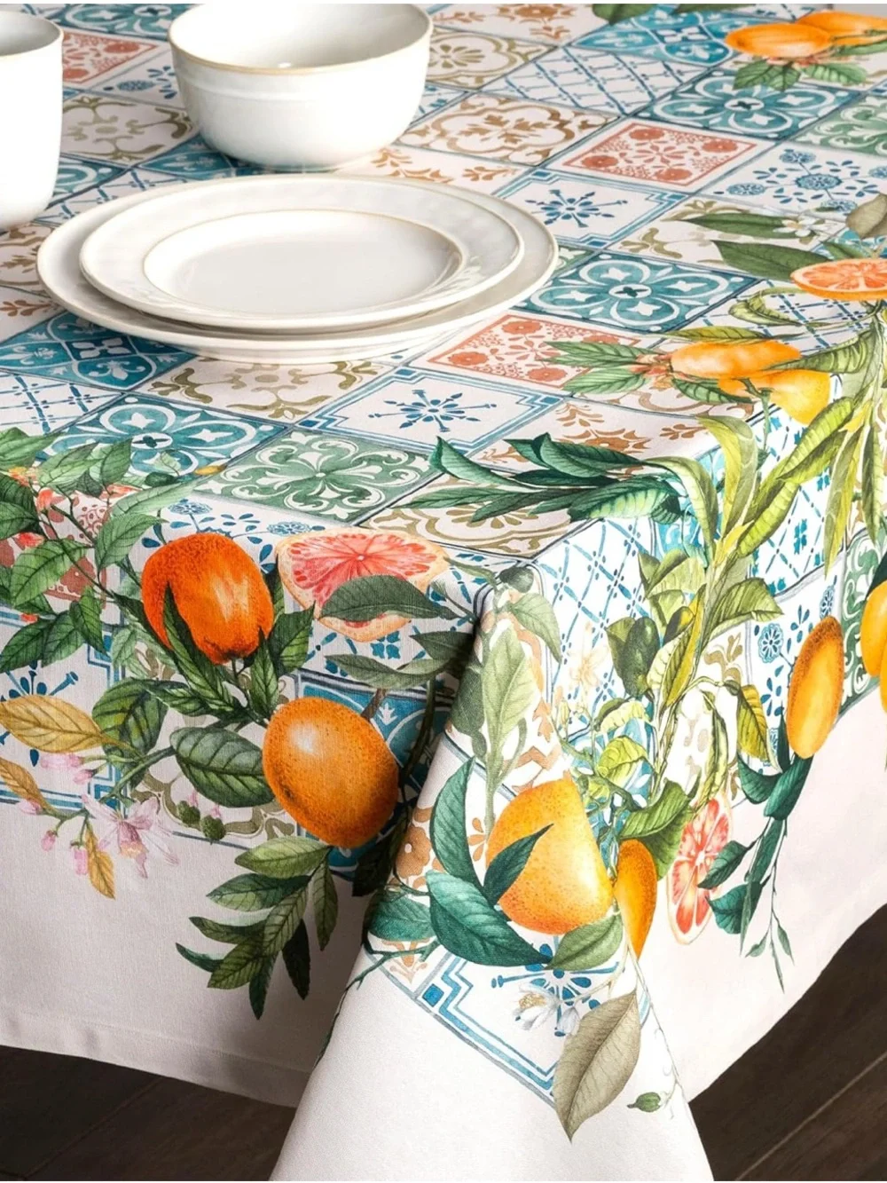 Maison d' Hermine Rectangle Table Cloth 100% Cotton 70” x 108”